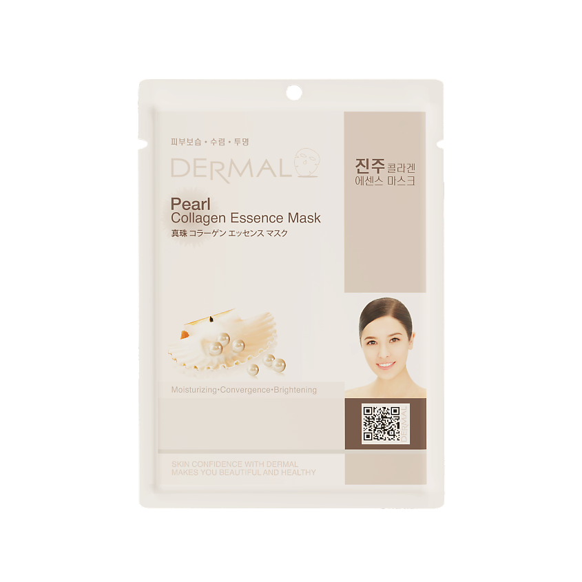 Изображение товара DERMAL Тканевая маска с жемчугом и коллагеном, 23 г
