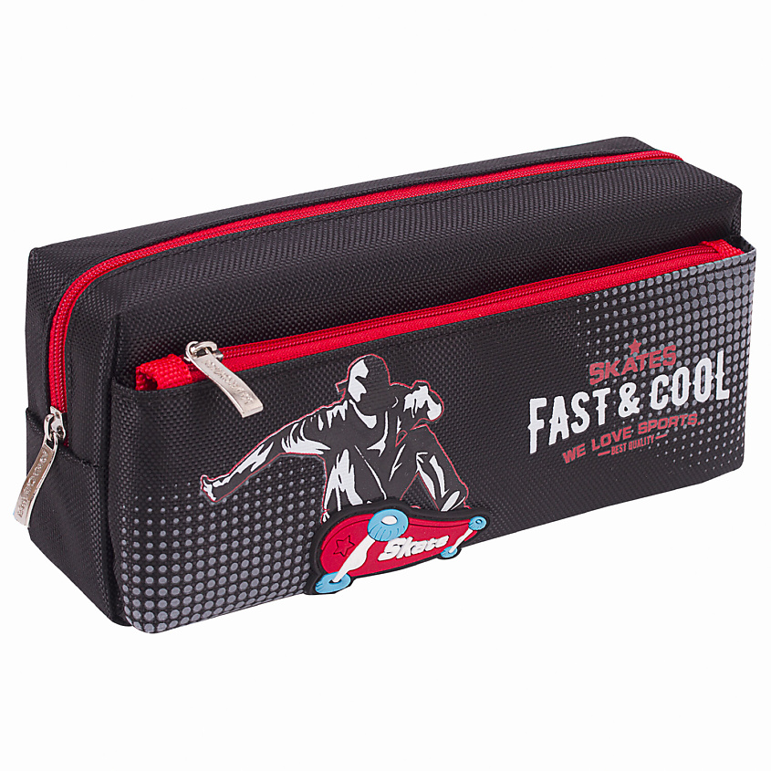 Изображение товара Пенал ЮНЛАНДИЯ Skate с 2 отделениями для школьных принадлежностей