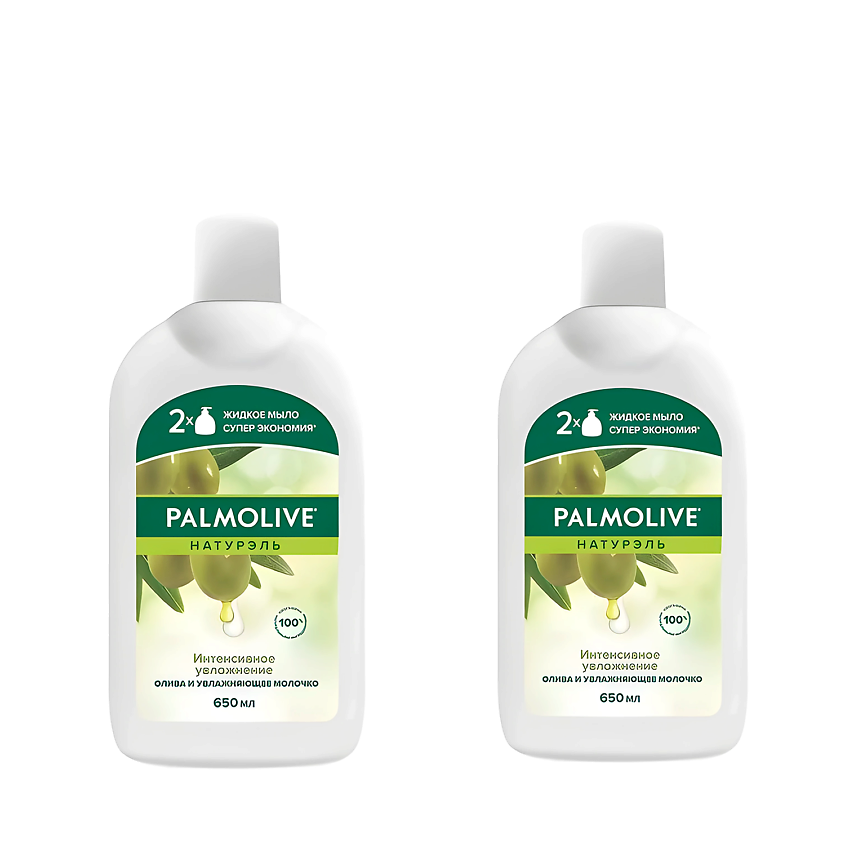 Изображение товара PALMOLIVE Жидкое мыло Оливковое молочко, 650 мл + 650 мл