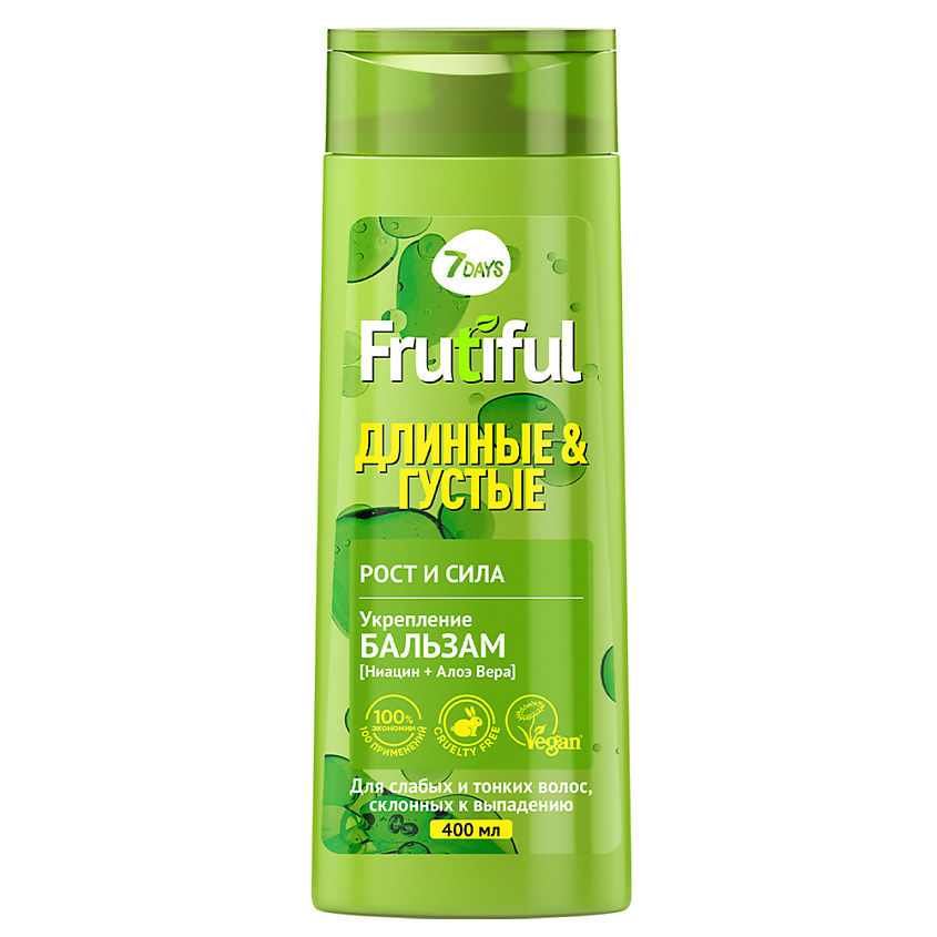 Изображение товара 7DAYS Бальзам для волос рост и сила ДЛИННЫЕ И ГУСТЫЕ FRUTIFUL, 400 мл