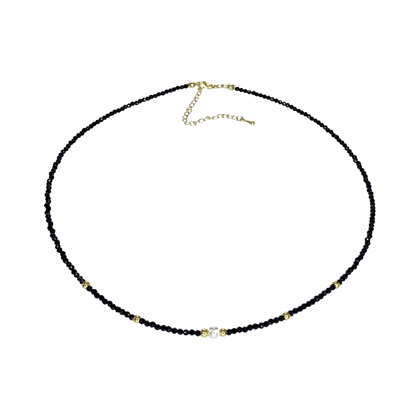 Изображение товара AMANTE CRYSTAL Колье шпинель jet, Черный