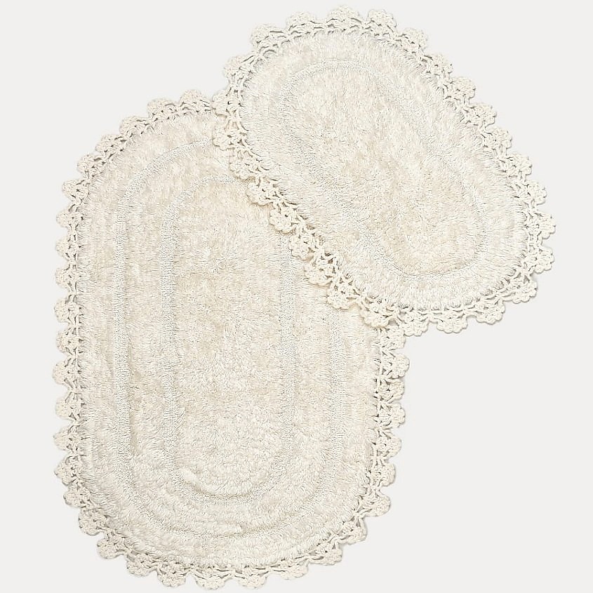 Изображение товара ARYA HOME COLLECTION Коврик с Гипюром Afro, Бежевый