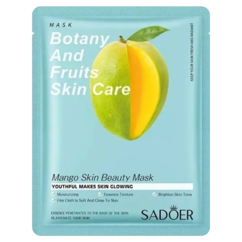 Изображение товара SADOER Тканевая маска для лица подтягивающая с экстрактом манго, 25 гр