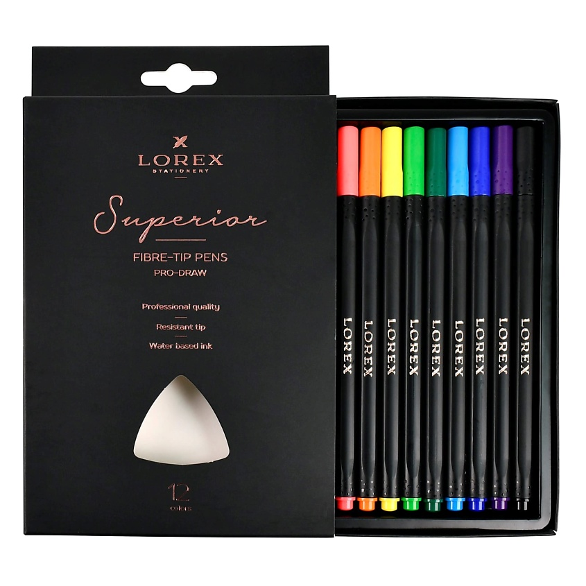 Изображение товара LOREX Superior набор фломастеров 12 цветов для творчества и рисования