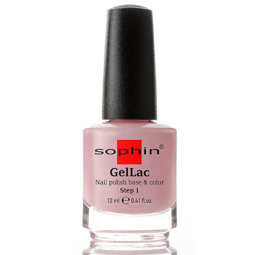 Изображение товара Гель-лак SOPHIN без лампы Светло-розовый с серебристым шиммером 12 мл