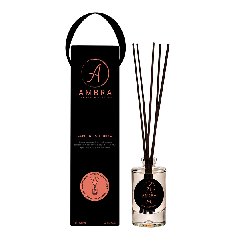 Изображение товара AMBRA CREATE EMOTIONS Аромадиффузор Sandal & Tonka, 50 мл