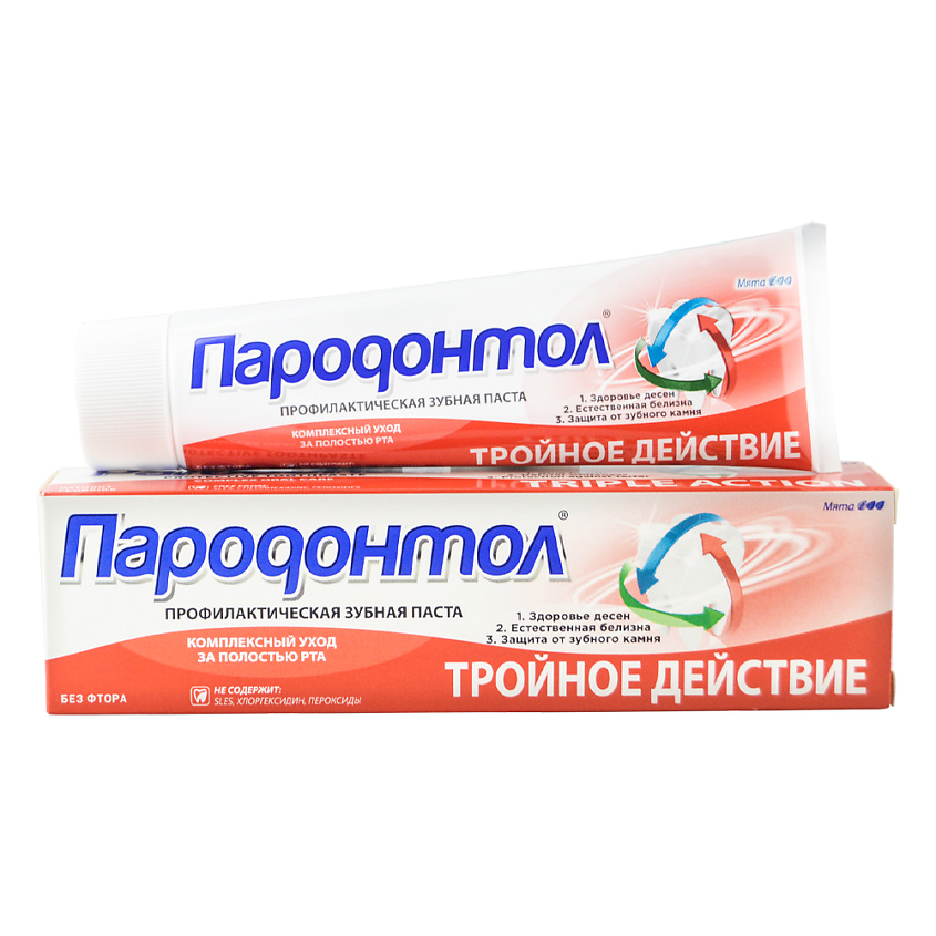 Изображение товара Зубная паста СВОБОДА Пародонтол Тройное действие 124 г для защиты десен и отбеливания