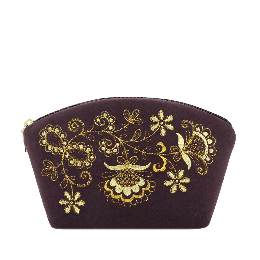 Изображение товара Сумка бархатная ТОРЖОКСКИЕ ЗОЛОТОШВЕИ Мод 258 Рис 772 Фиолетовая