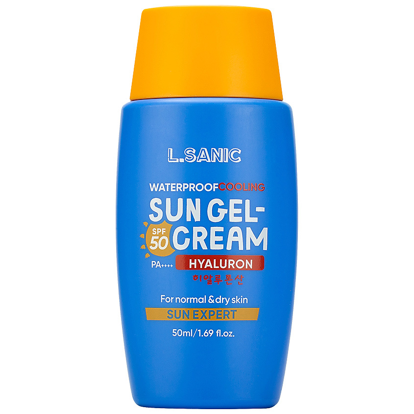 Изображение товара LSANIC Гель-крем для лица солнцезащитный водостойкий увлажняющий с гиалуроновой кислотой SPF 50/PA++++, 50 мл