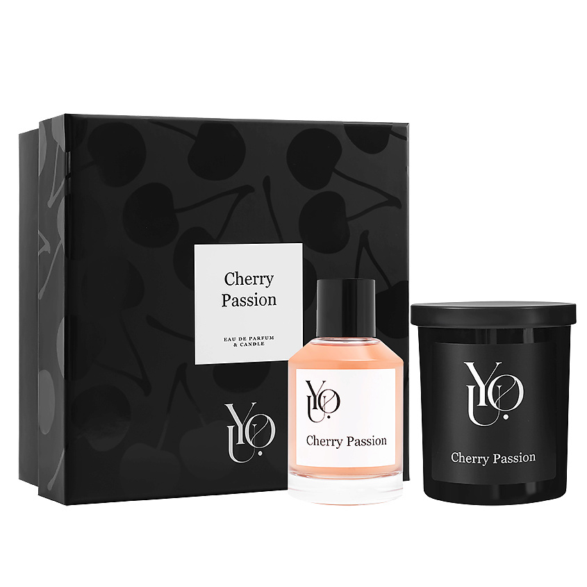 Изображение товара Набор парфюмерии YOU Cherry Passion 100 мл + свеча 180 г аромат вишни и яблока
