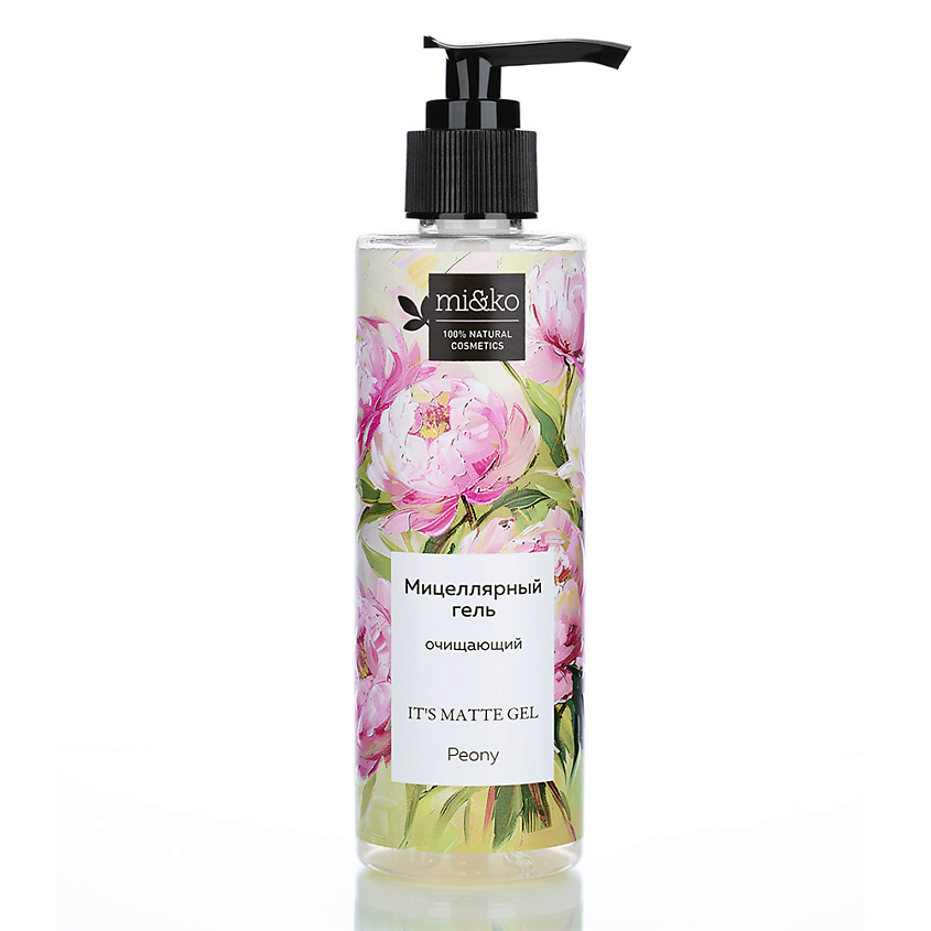Изображение товара Мицеллярный гель MI&KO It`s matte gel Peony 200 мл для жирной кожи очищение и восстановление