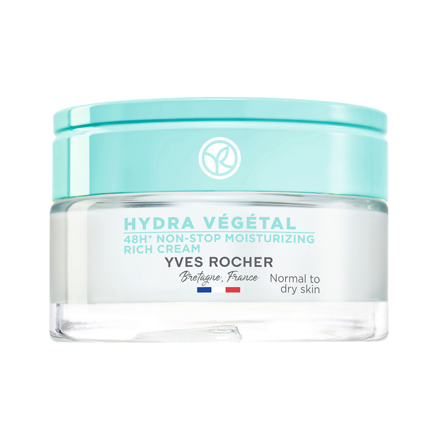 Изображение товара YVES ROCHER Насыщенный крем «Интенсивное увлажнение 48ч» – для нормальной и сухой кожи, 50 мл