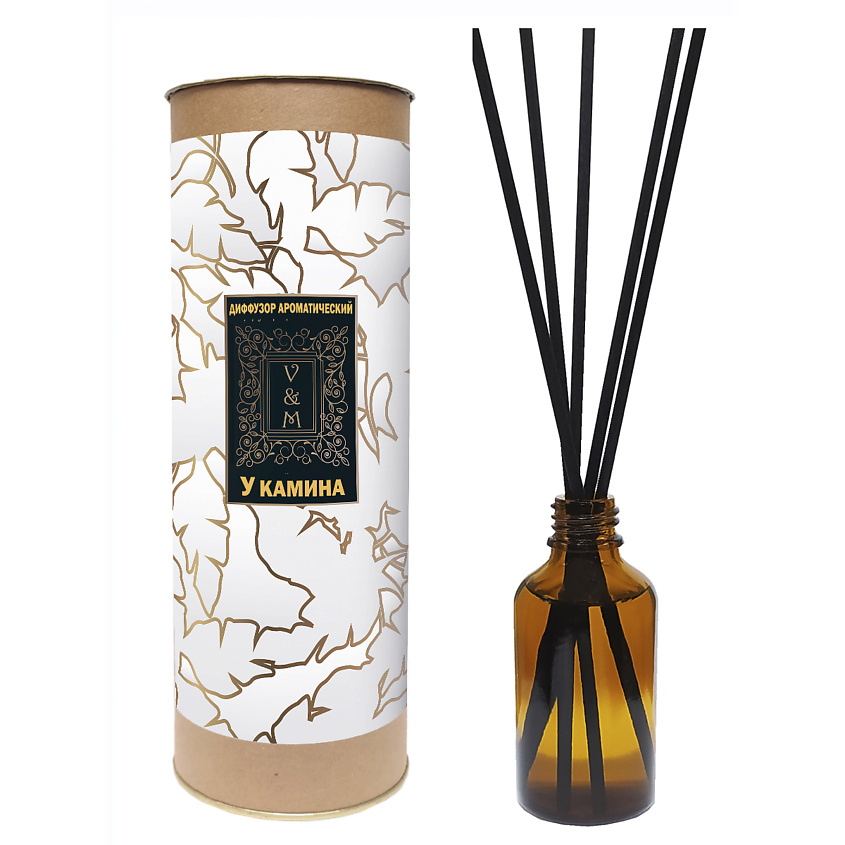 Изображение товара Ароматический диффузор VAN&MUN с палочками 55 мл У камина для дома