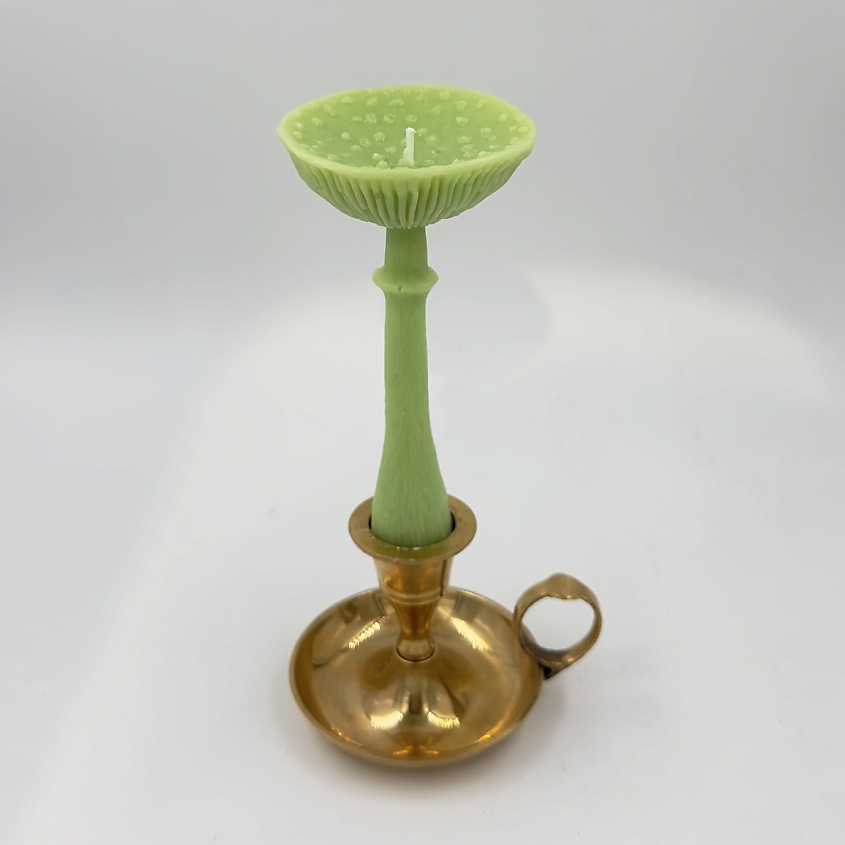 Изображение товара Свеча ароматическая Гриб Мухомор перезрелый салатового цвета 0.03 мл