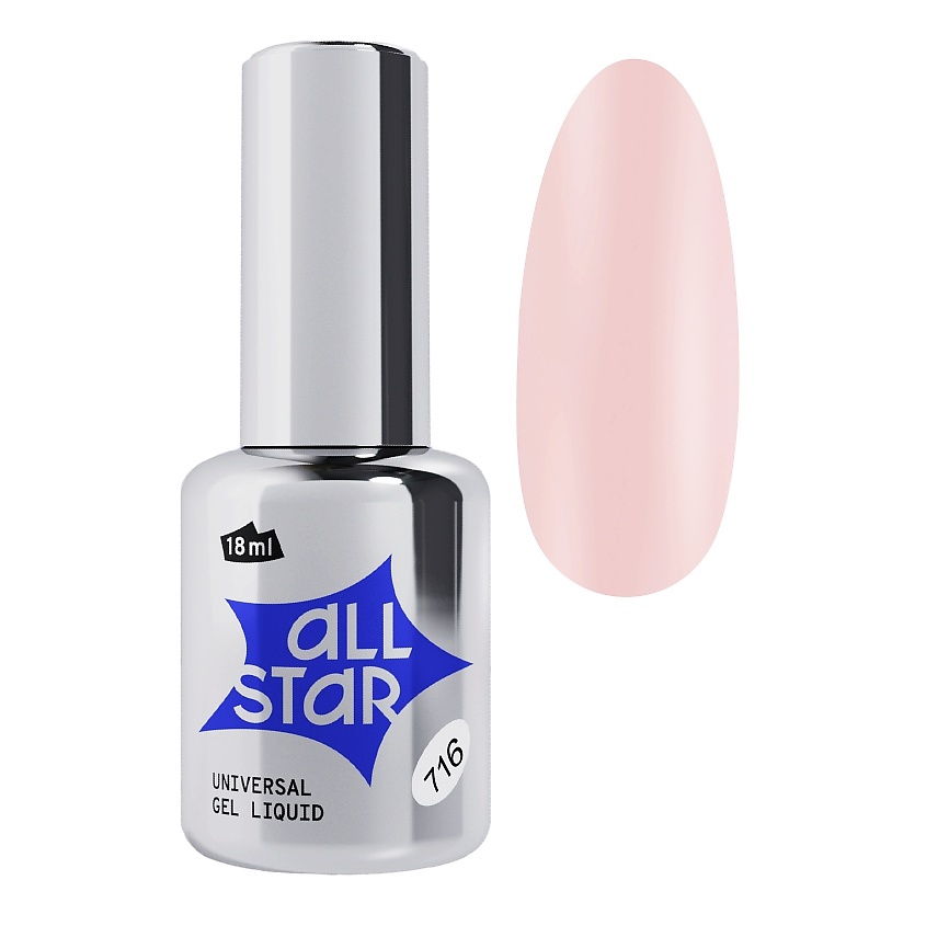 Изображение товара ALL STAR PROFESSIONAL Гель скульптурный низкой вязкости, Гель скульптурный низкой вязкости "Soft Pink", Бежево-розовый, 18 мл.