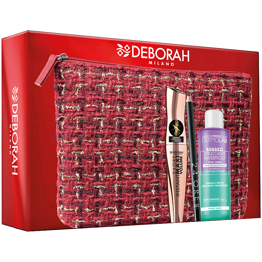 Изображение товара Дебора Милано Набор в косметичке для макияжа тушь карандаш средство 3 шт