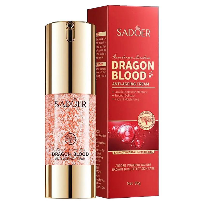 Изображение товара SADOER Крем для лица омолаживающий с экстрактом ганодермы и кровью дракона, 30 гр.