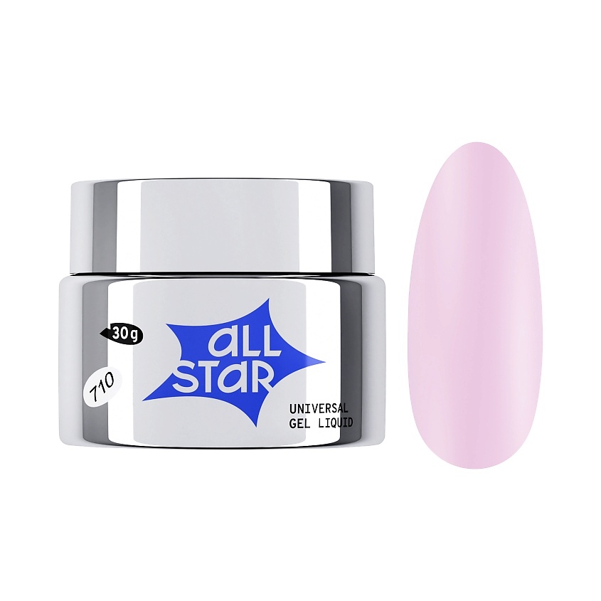 Изображение товара ALL STAR PROFESSIONAL Гель скульптурный низкой вязкости, 30 гр; цвет: Ice Pink 710 Холодный розовый