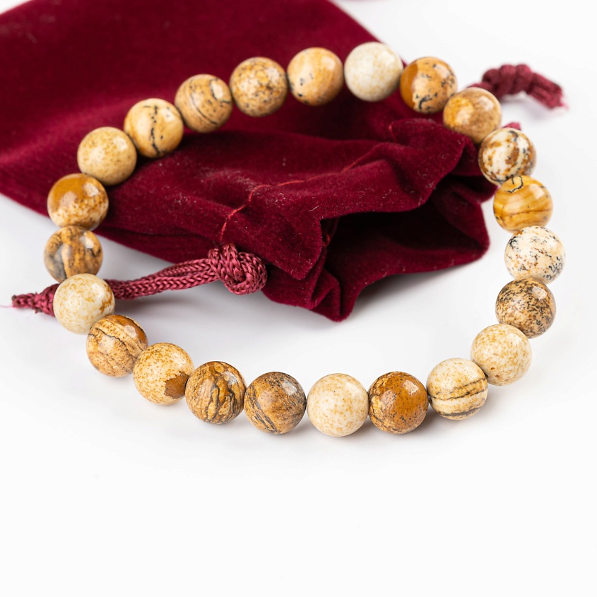 Изображение товара AGAT-ILONA Браслет из песочной яшмы в подарочном мешочке, цвет: Желтый, размер: 17