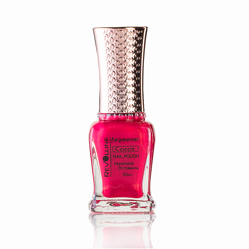 Изображение товара REVOLLINE Лак для ногтей малиново-розовый глянцевый 2-3 слоя быстро высыхает
