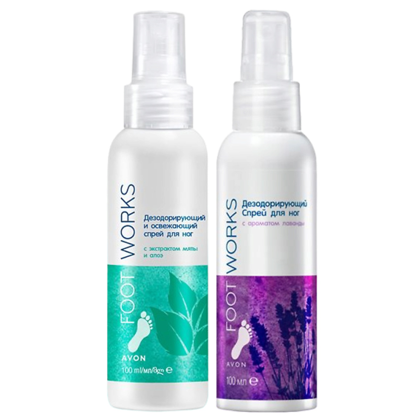 Изображение товара AVON Набор "Свежесть и охлаждение", Набор 2 спрея для ног по 100 мл
