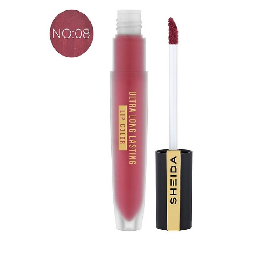 Изображение товара SHEIDA Водостойкая жидкая помада для губ, Розовый, ярко розовый,темная фуксия