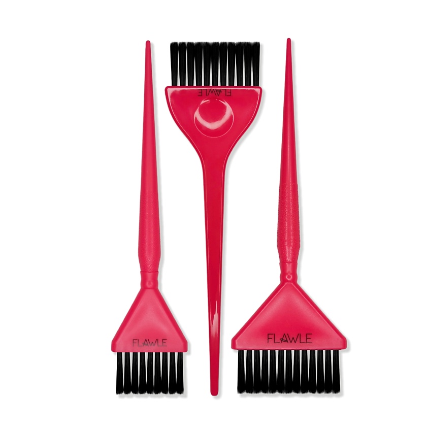 Изображение товара FLAWLE Набор кистей парикмахерских для окрашивания волос, Розовый