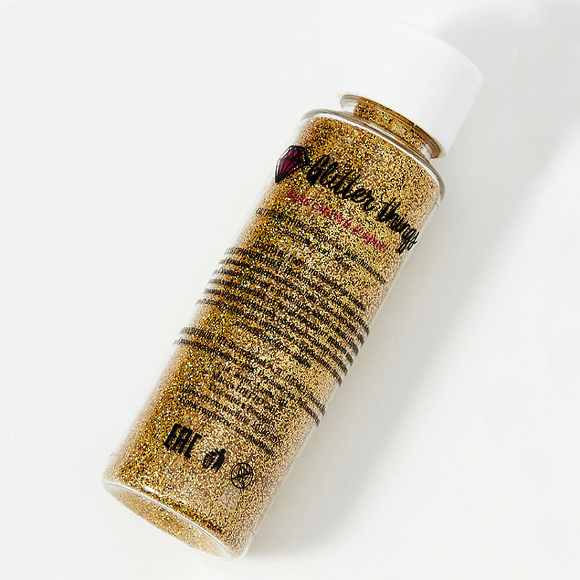 Изображение товара GLITTER THINGS Блестки для лица и тела "Золотая Фея", Золотой