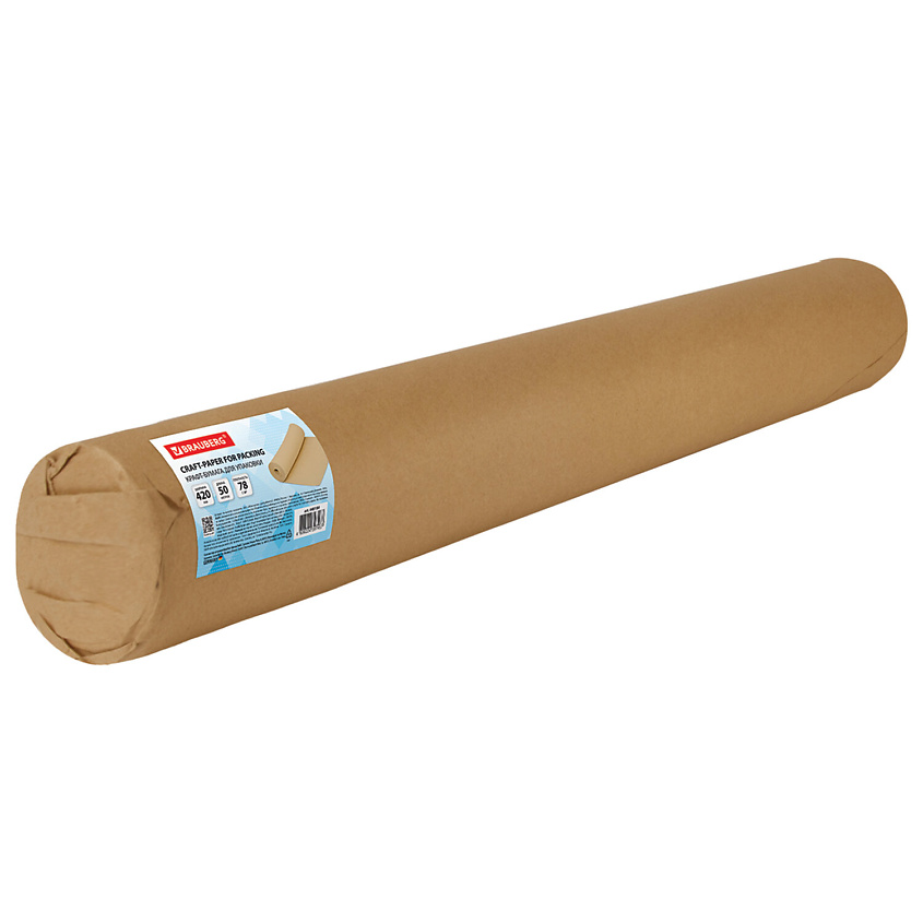 Изображение товара Крафт-бумага в рулоне 78 г/м² для упаковки и творчества BRAUBERG