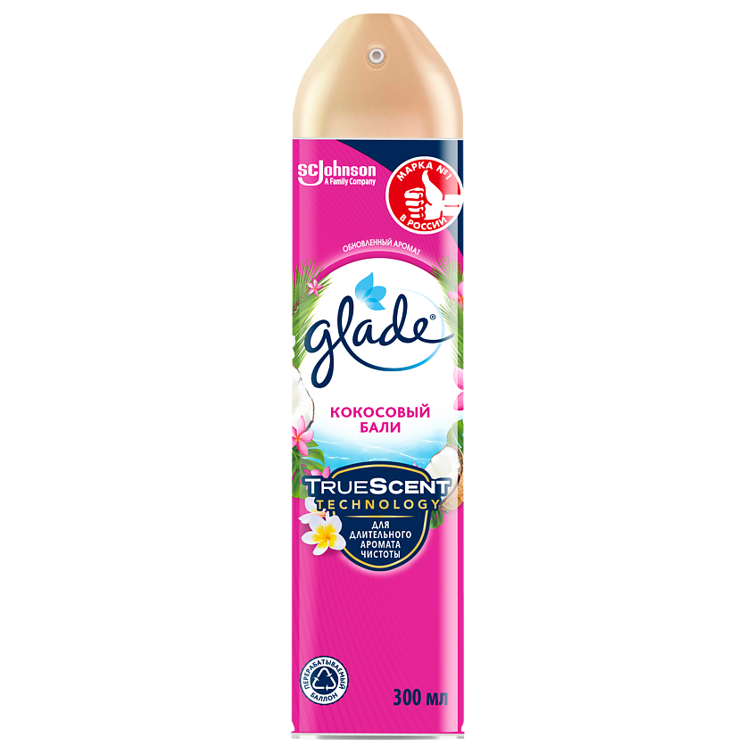 Изображение товара GLADE Освежитель воздуха Кокосовый Бали 300 мл аэрозоль