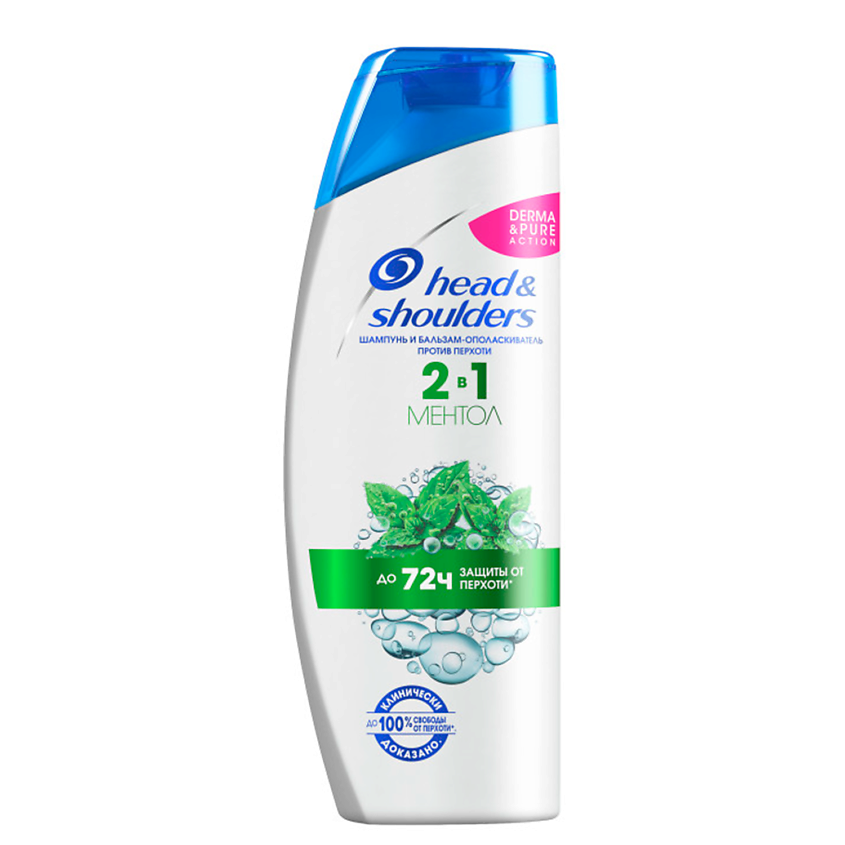 Изображение товара Шампунь Head & Shoulders Ментол 2 в 1 200 мл для ежедневного ухода за волосами