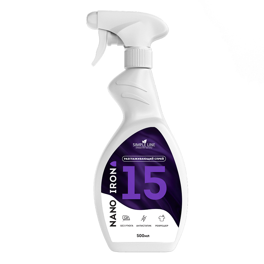 Изображение товара Разглаживающий и освежающий спрей антистатик для одежды 500 мл SIMPLE LINE
