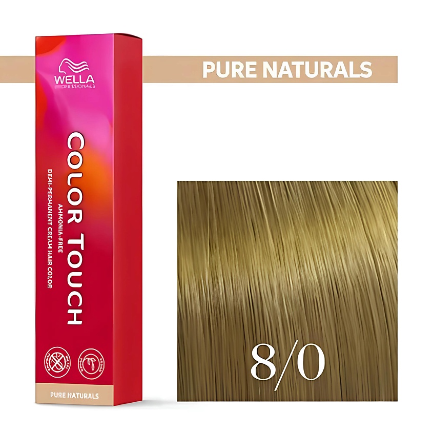 Изображение товара Оттеночная крем-краска для волос WELLA PROFESSIONALS Color Touch 8/0 светлый блонд безаммиачное окр