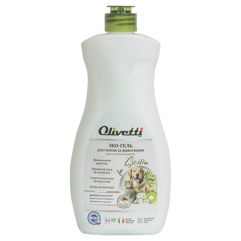 Изображение товара OLIVETTI Olivetti Гель для уборки за домашними животными Киви и весенние цветы, 500 мл