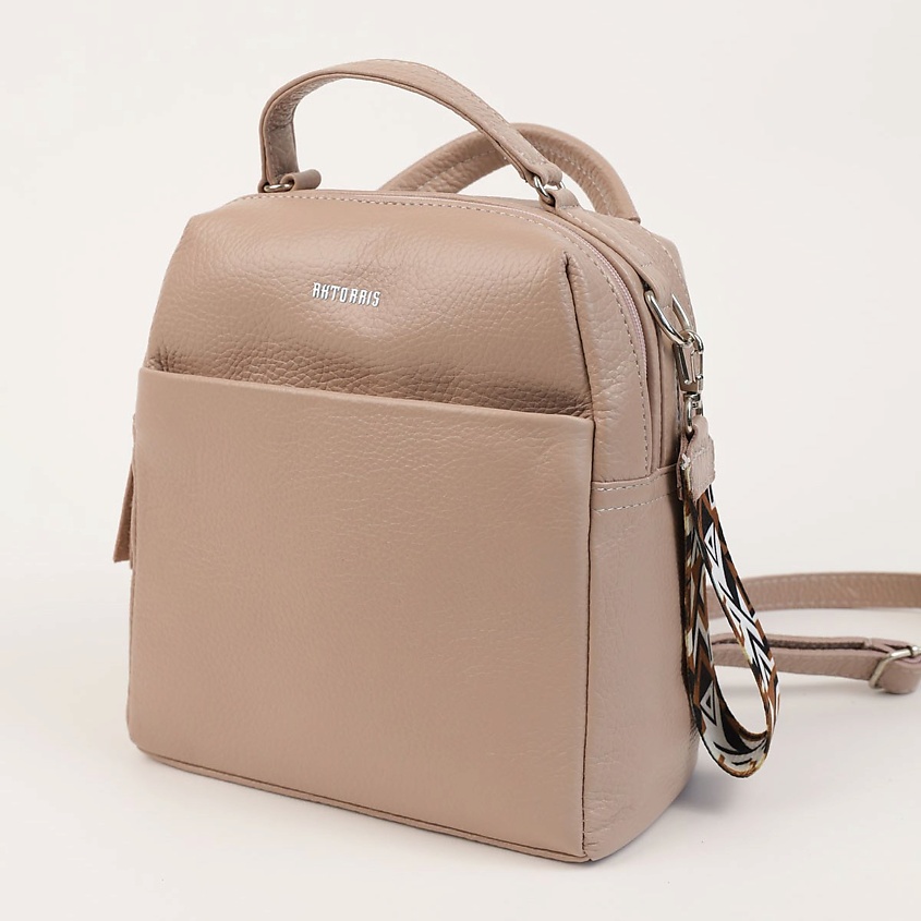 Изображение товара Женская кожаная сумка-рюкзак AKTORRIS из натуральной кожи с множеством карманов