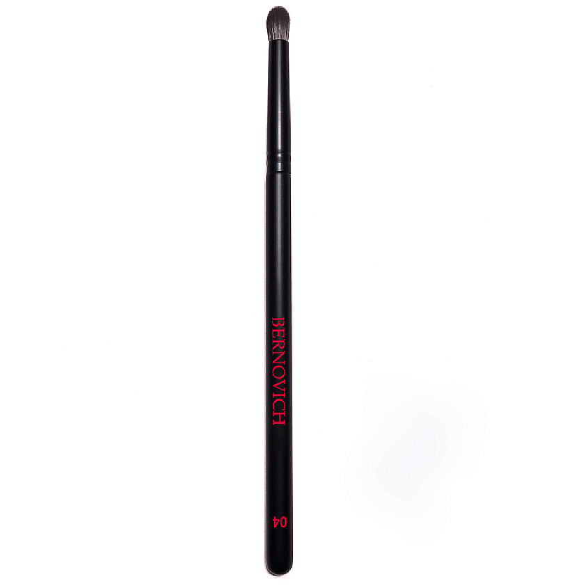 Изображение товара BERNOVICH Кисть №04 заострённая (бочонок) для макияжа глаз, цвет: Черный, 1 шт