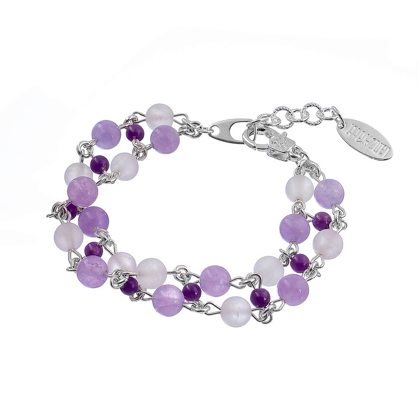 Изображение товара LANZEROTTI Браслет, Monroe, аметист, розовый кварц, фосфосидерит, 1 шт