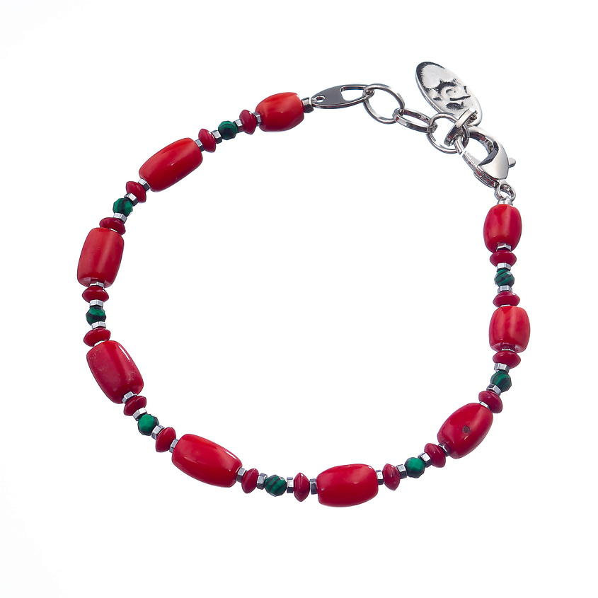 Изображение товара Браслет Lanzerotti Crespino с кораллом и малахитом для женщин