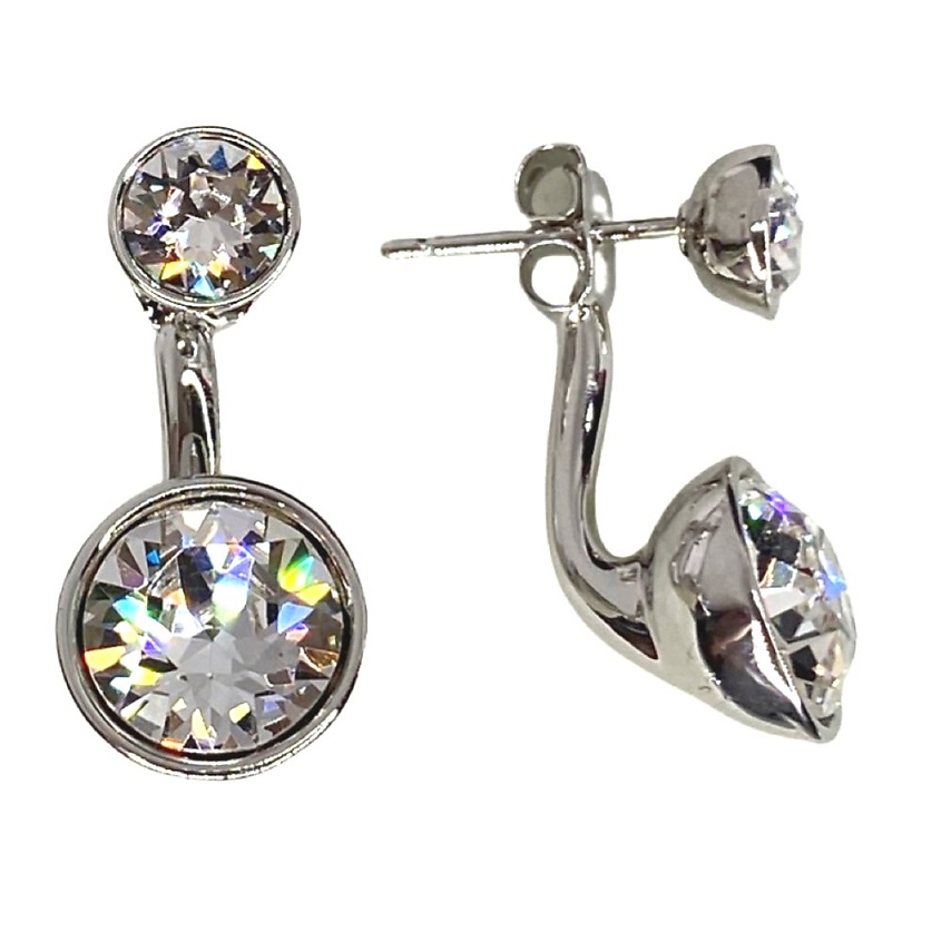 Изображение товара AMANTE CRYSTAL Серьги Assol 2 в 1, Прозрачный