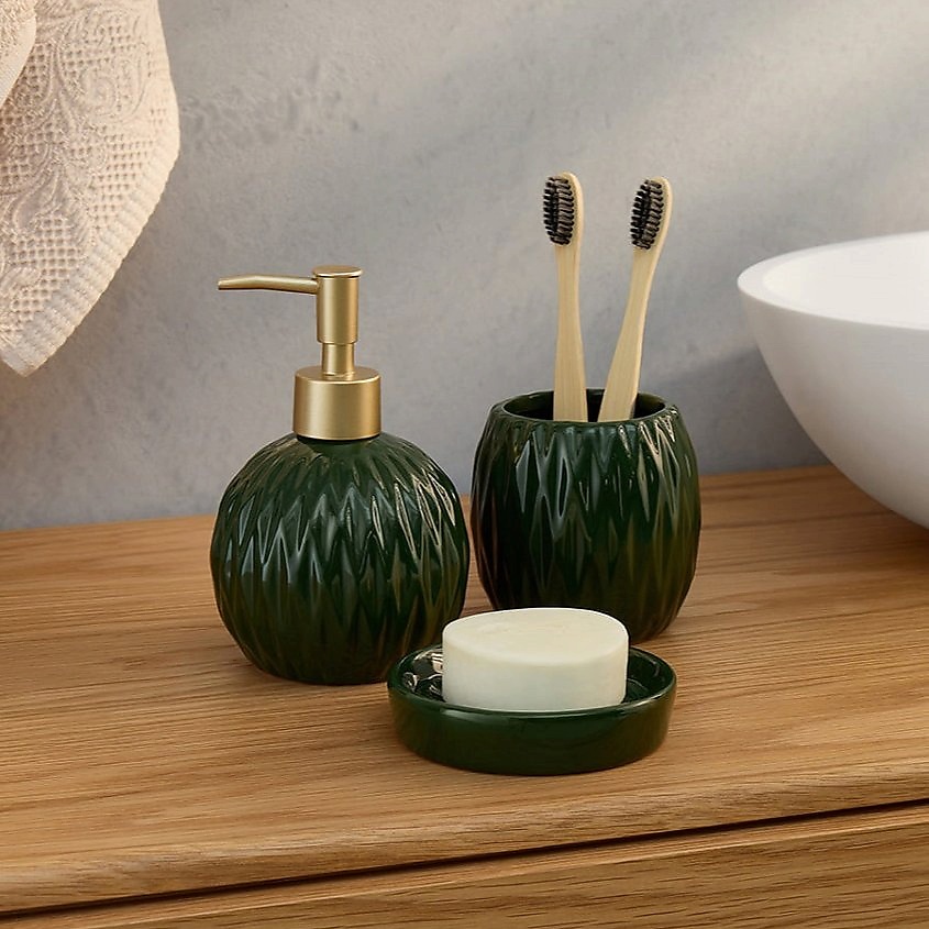 Изображение товара ARYA HOME COLLECTION Набор для ванны Precious, 3 шт