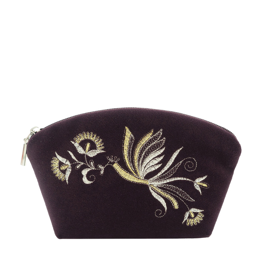 Изображение товара ТОРЖОКСКИЕ ЗОЛОТОШВЕИ Косметичка бархатная Мод 294 Рис 852, Фиолетовый