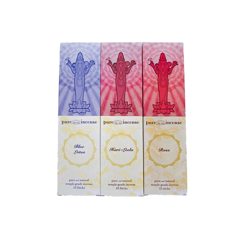 Изображение товара Подарочный набор благовоний PURE IN с ароматами розы, лотоса и хари-Лила