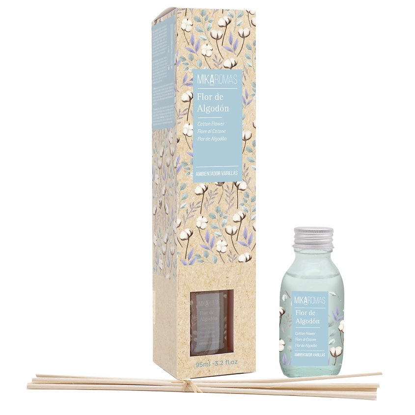 Изображение товара MIKAROMAS Ароматизатор воздуха с палочками Хлопок, 95 мл