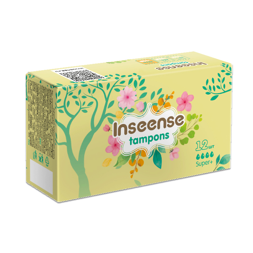 Изображение товара Гигиенические тампоны INSEENSE Super+ 12 шт - высокая впитываемость и комфорт для интенсивных дней