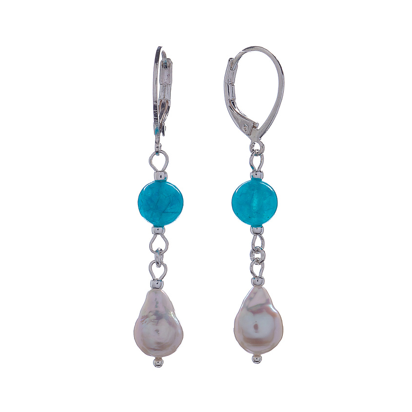 Изображение товара Серьги LANZEROTTI Atlantide с амазонитом и жемчугом для женщин