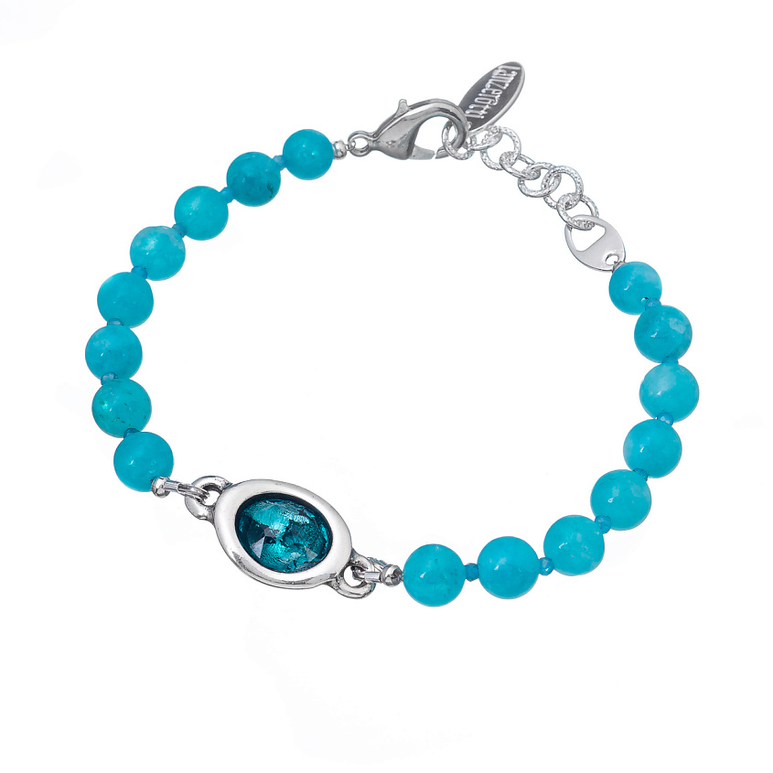 Изображение товара LANZEROTTI Браслет, Коллекция Atlantide, амазонит, апатит, муранское стекло, цвет: Голубой, размер: 21.5