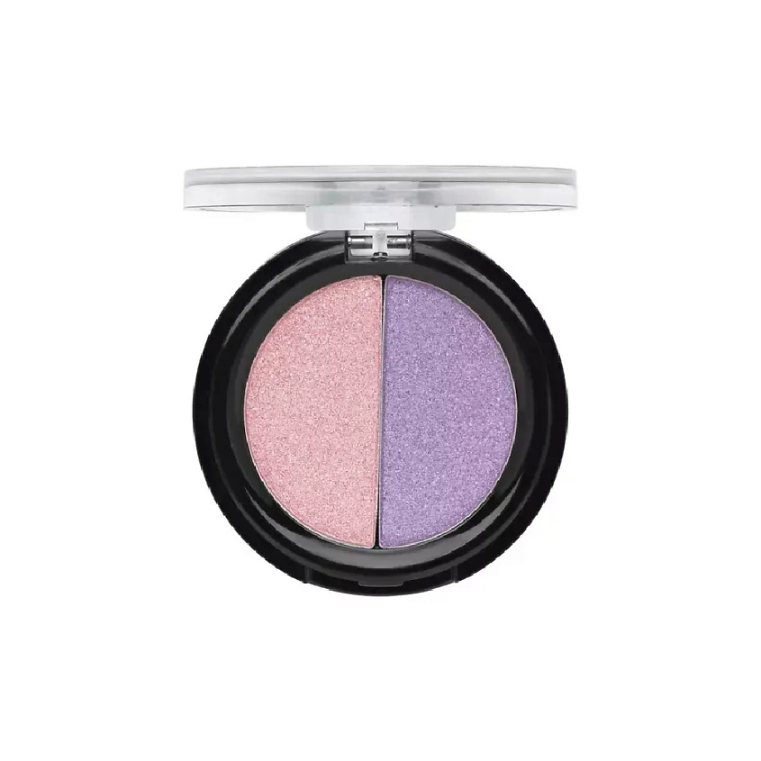 Изображение товара ADEN Shine Eyeshadow Powder Duo 04 розово-фиолетовые тени для век 2 оттенка