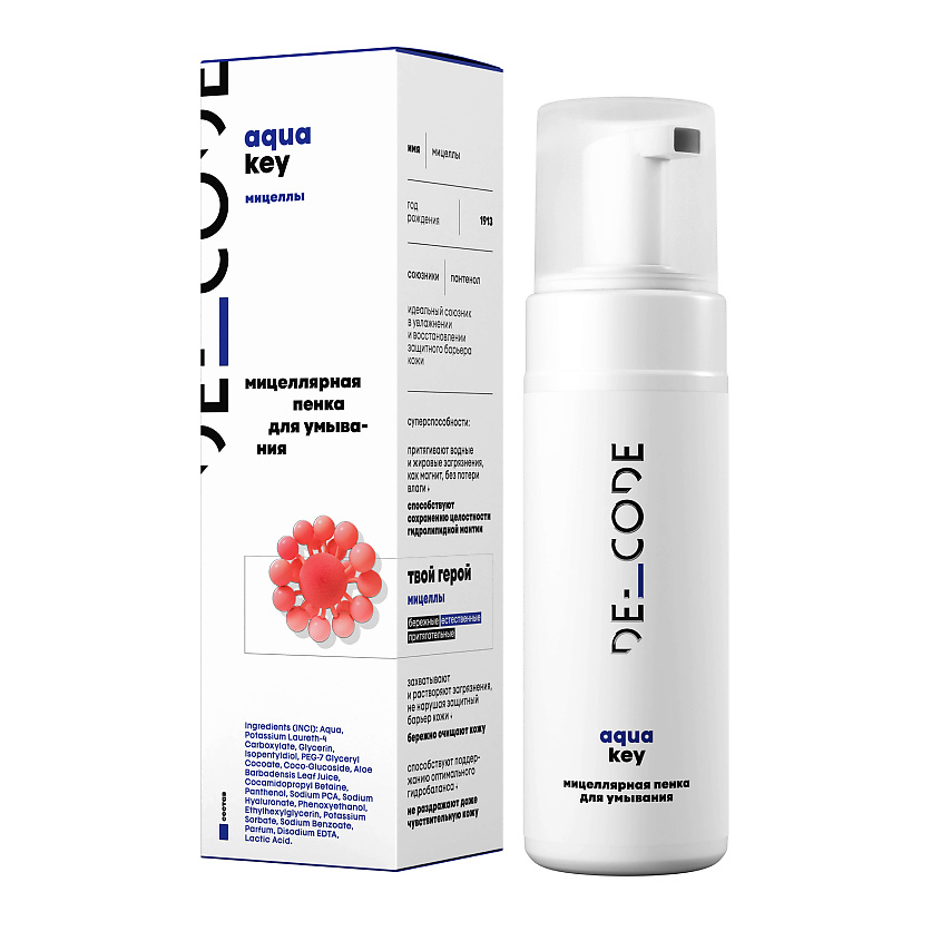 Изображение товара DECODE Мицеллярная пенка для умывания, 150 мл