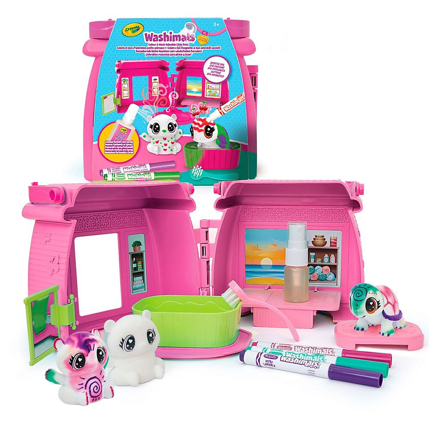 Изображение товара CRAYOLA Washimals Pets Spa Игровой набор с раскрашиваемыми питомцами