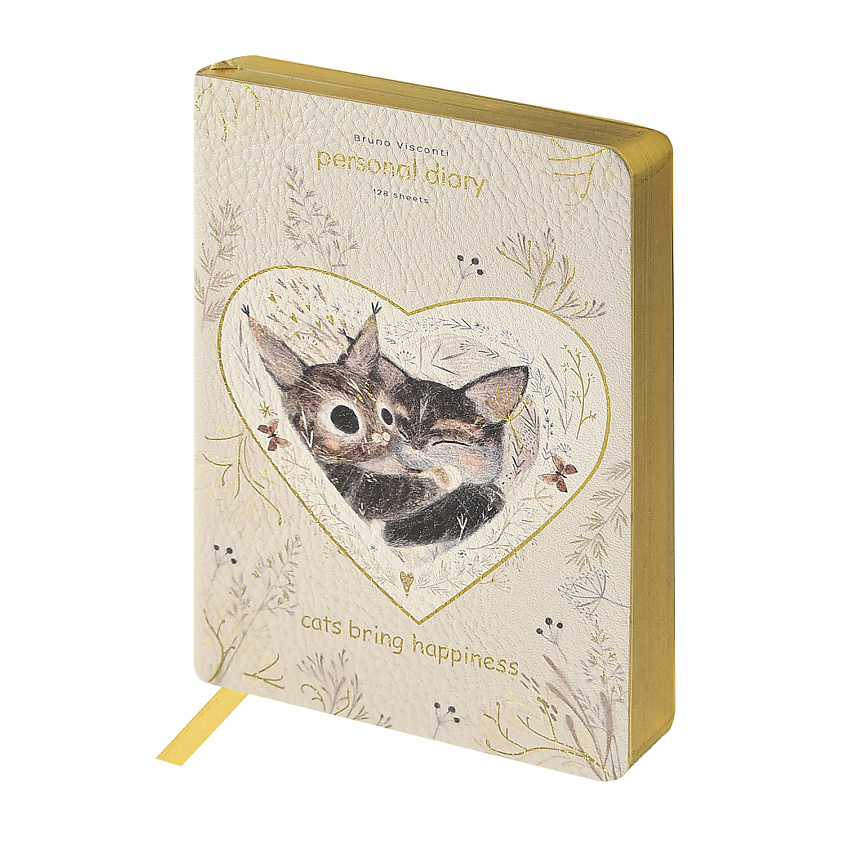Изображение товара Ежедневник А6+ Bruno Visconti Котики приносят счастье искусственная кожа